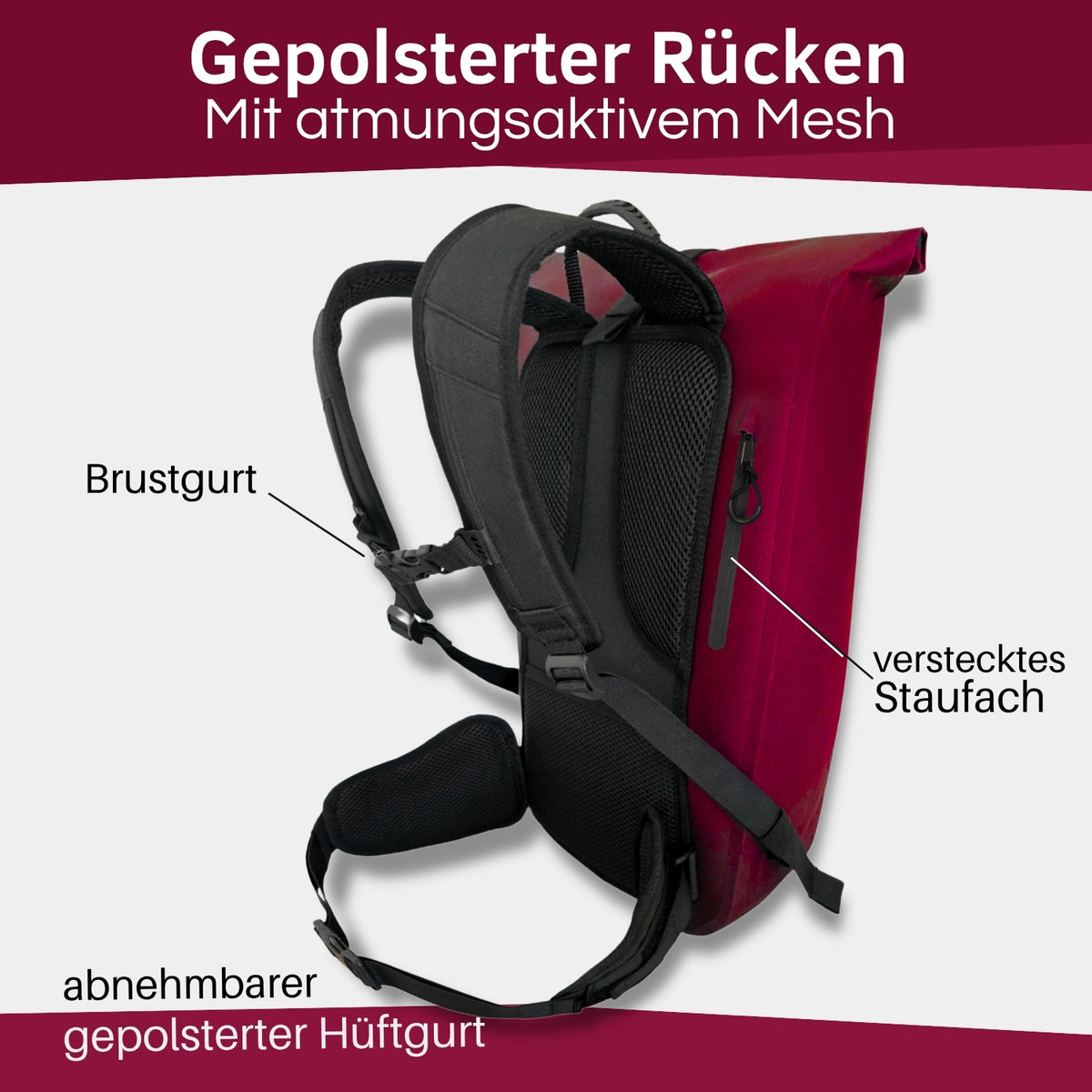 Wasserdichter Rolltop Rucksack "Urban 25" - V2.0