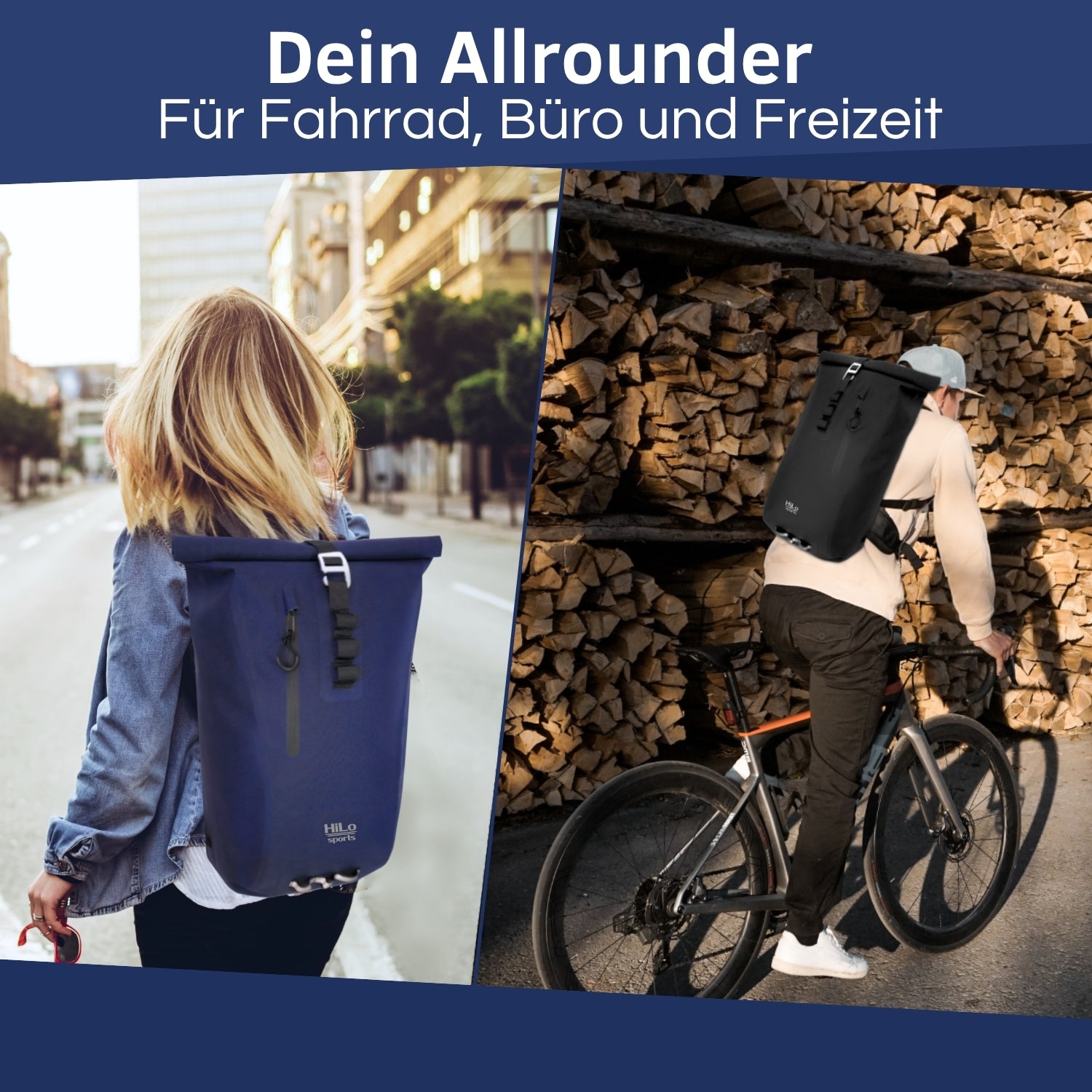 Wasserdichter Rolltop Rucksack 