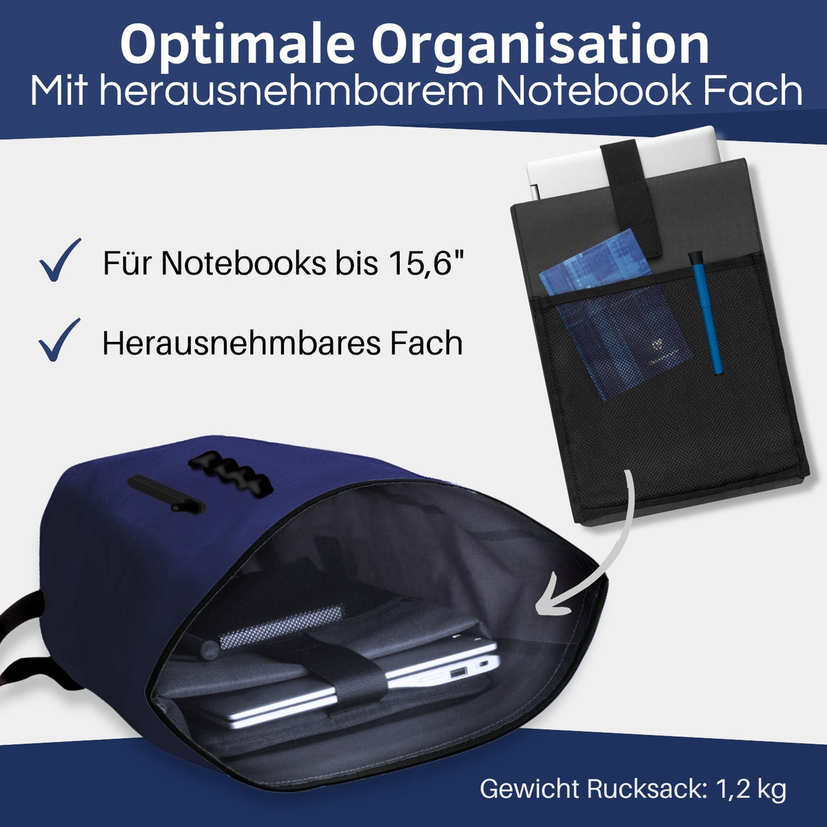 Wasserdichter Rolltop Rucksack 
