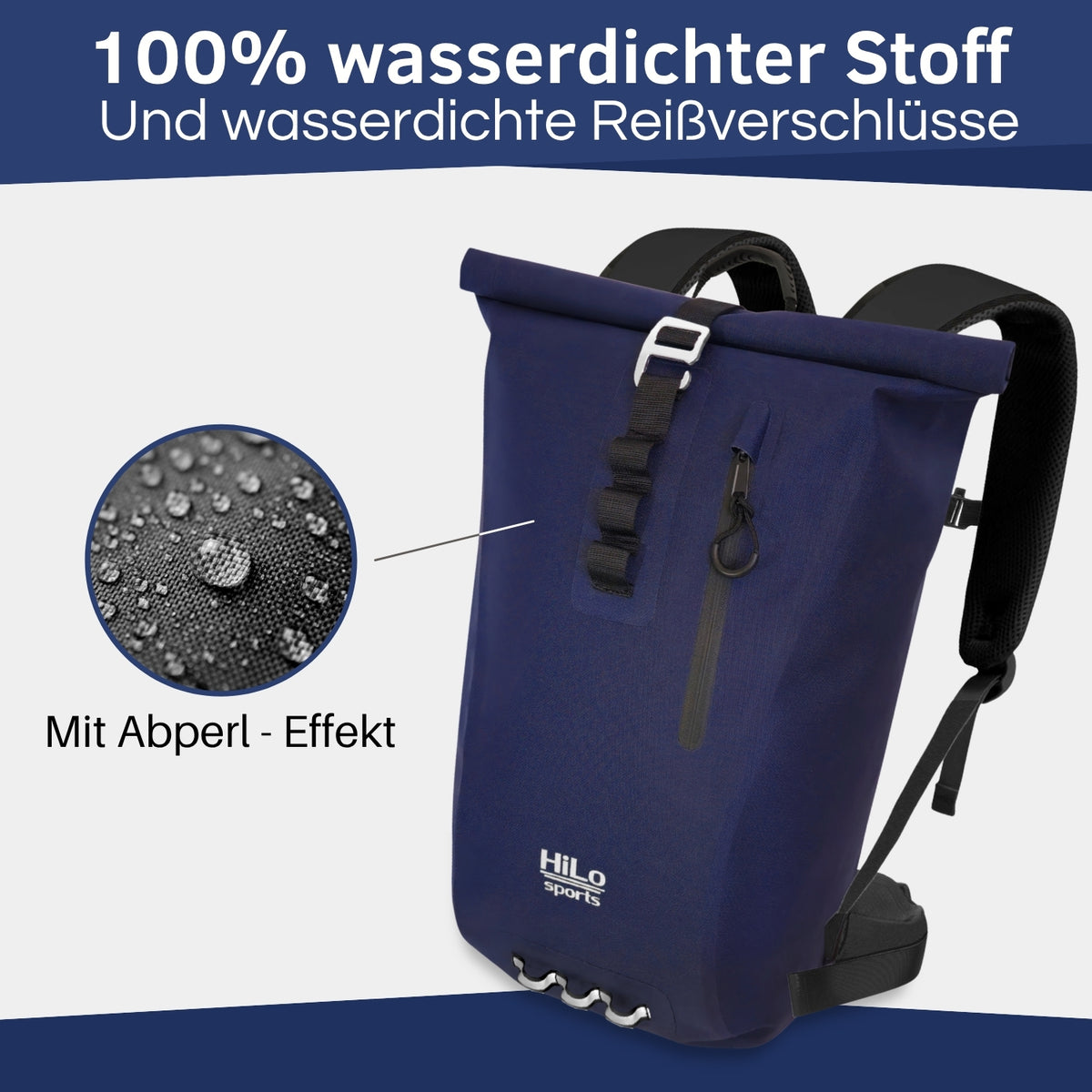 Wasserdichter Rolltop Rucksack 