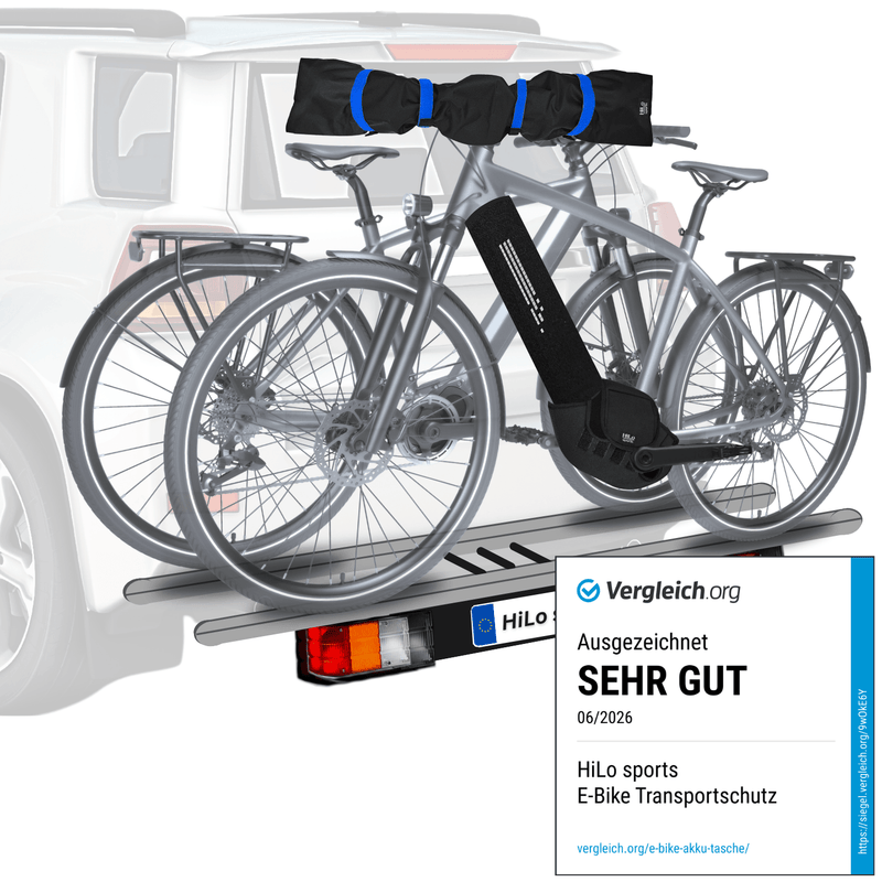 HiLo E-Bike Transportschutz-Set in Blau: Akku-, Motor- und Lenkerschutz