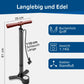 Die Standpumpe Fahrrad von HiLo sports besteht aus langlebigen, hochwertigen Materialien. Die Fahrradpumpe hat einen Griff aus Holz und einen Druckzylinder aus Stahl.