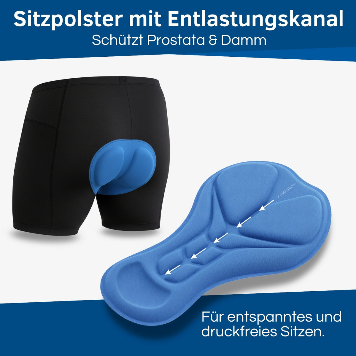 Fahrrad Unterhose Herren mit Polsterung