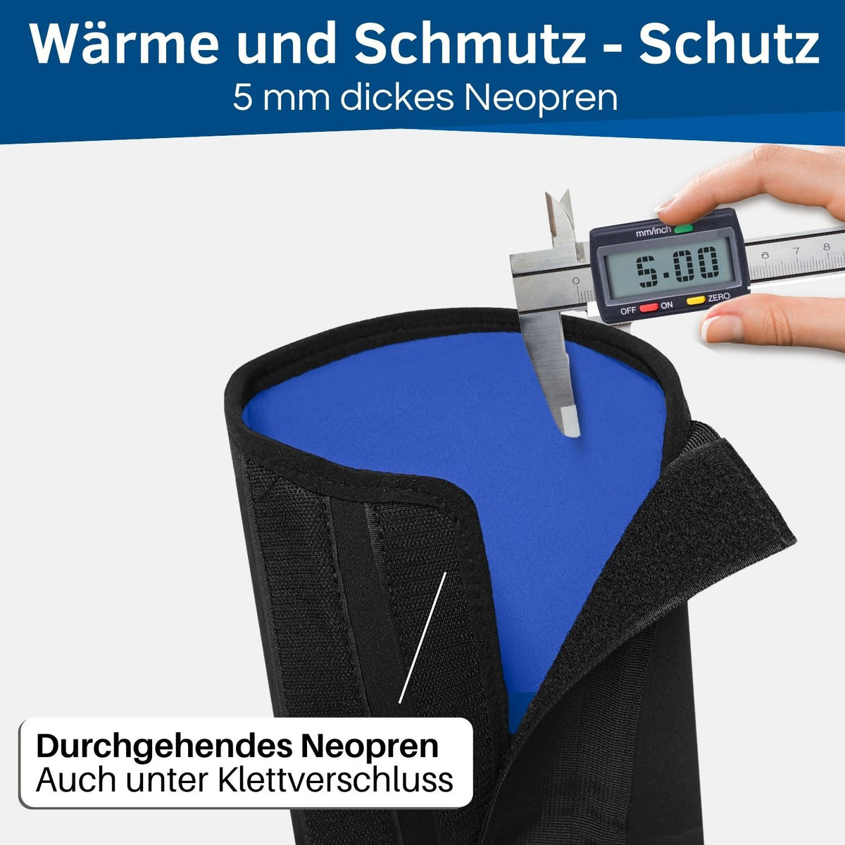5mm dicke Neopren Hülle für integriere Akkus.